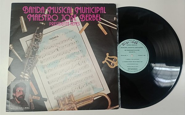 Disco de Vinil Banda Musical Municipal Maestro Jose Berbel de Presidente Alves (lp 1982) Interprete Banda Musical Municipal Maestro Jose Berbel de Presidente Alves (1982) [usado]