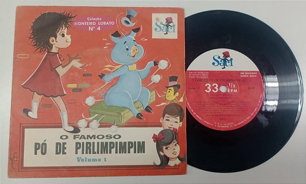 Disco de Vinil o Famoso Pó de Pirlimpimpim Volume 1 - Coleção Monteiro Lobato N° 4 (lp Compacto) Interprete Vários [usado]