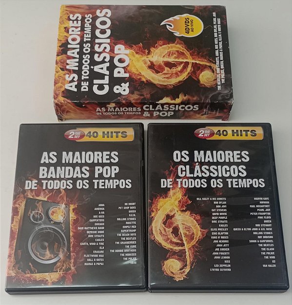 Dvd as Maiores de Todos os Tempos: Clássicos & Pop (4 Dvds) Editora [usado]