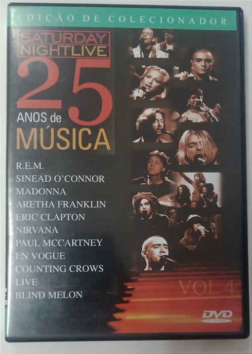 Dvd 25 Anos de Música - Coleção Saturday Night Live Vol 4 Editora [usado]