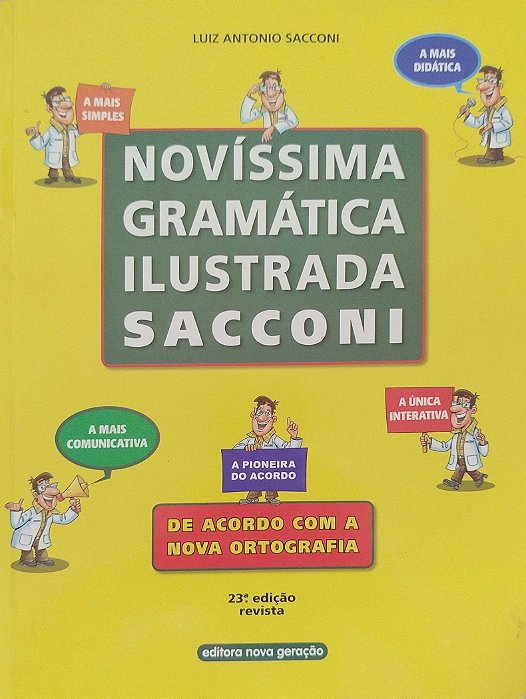 Livro Novíssima Gramática Ilustrada Sacconi Autor Sacconi, Luiz Antonio (2010) [usado]