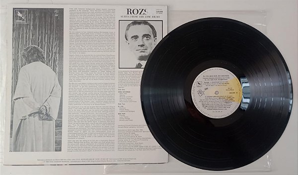 Disco de Vinil Trilha Sonora Original dos Filmes Rei dos Reis, El Cid e Ben Hur Interprete Miklos Rozsa, Hamburg Concert Orchestra And Chorus (1986) [usado]