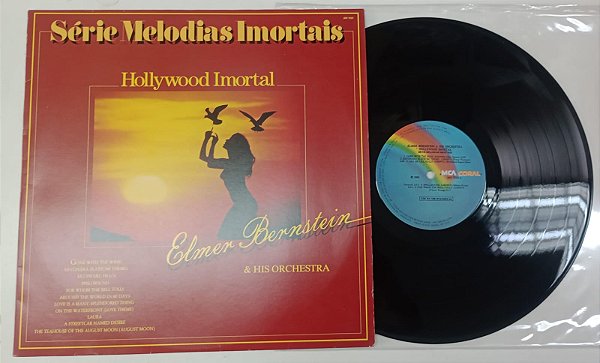 Disco de Vinil Série Melodias Imortais - Hollywood Imortal (lp 1985) Interprete Elmer Bernstein e Orquestra (1985) [usado]
