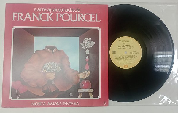 Disco de Vinil a Arte Apaixonada de Franck Pourcel e sua Orquestra: Música Amor e Fantasia (1983) Interprete Franck Pourcel e Orquestra (1983) [usado]