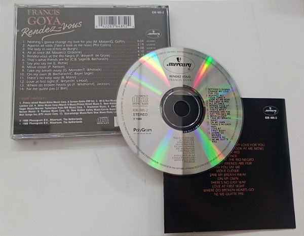 Cd Rendez-vous / Francis Goya Interprete Francis Goya (1989) [usado]