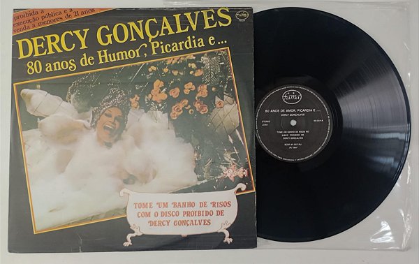 Disco de Vinil Dercy Gonçalves - 80 Anos de Humor, Picardia e ... (lp 1987) Interprete Dercy Gonçalves (1987) [usado]