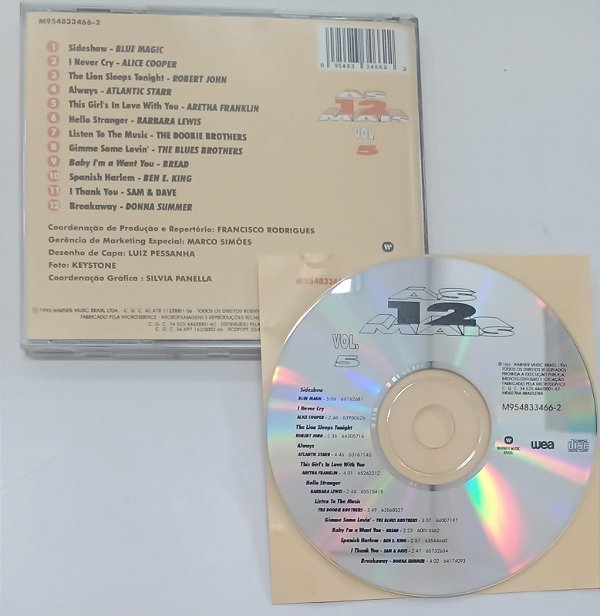 Cd as 12 Mais - Vol. 5 Interprete Vários (1995) [usado]