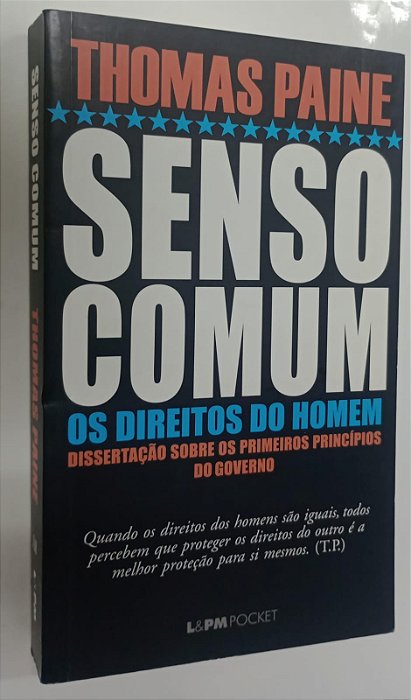 Livro Senso Comum: os Direitos do Homem Autor Paine, Thomas (2009) [seminovo]
