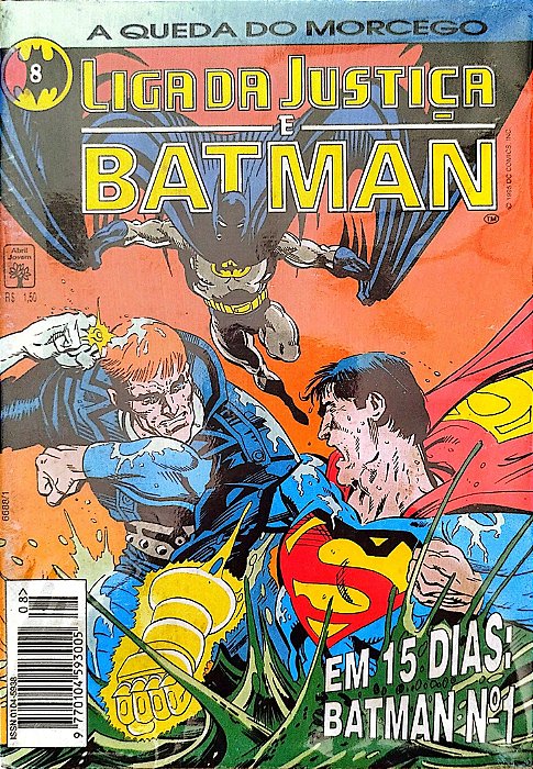Gibi Liga da Justiça e Batman #8 - Formatinho Autor (1995) [usado]