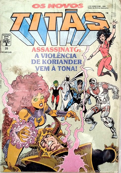 Gibi os Novos Titãs #35 - Formatinho Autor (1989) [usado]