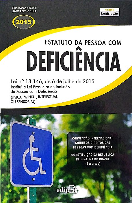 Livro Estatuto da Pessoa com Deficiência Autor Vários (2015) [seminovo]