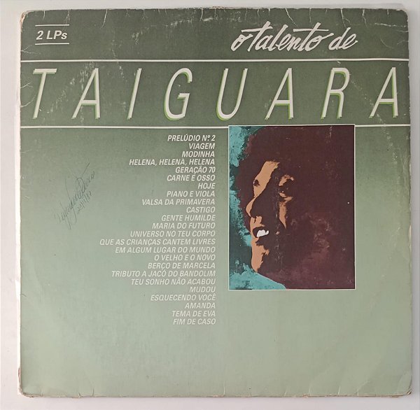Disco de Vinil Talento de Taiguara (lp Duplo - 1987) Interprete Taiguara (1987) [usado]