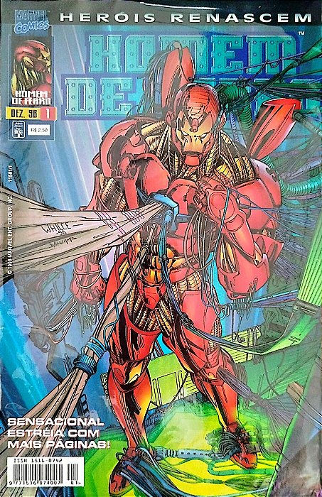 Gibi Homem de Ferro #1 - Heróis Renascem Autor (1998) [usado]