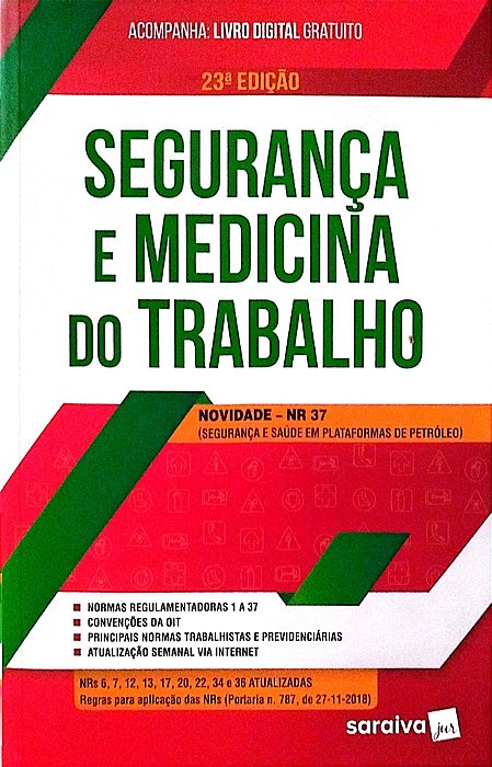 Livro Segurança e Medicina do Trabalho Autor Vários (2019) [seminovo]