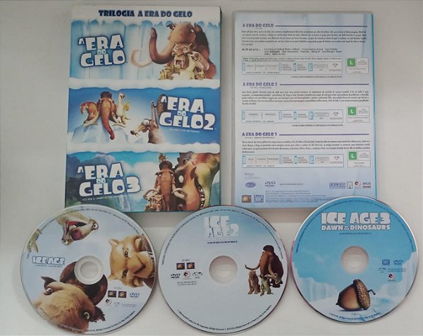 Dvd a Era do Gelo - Trilogia (3 Dvds) Editora Chris Wedge e Carlos Saldanha [seminovo]