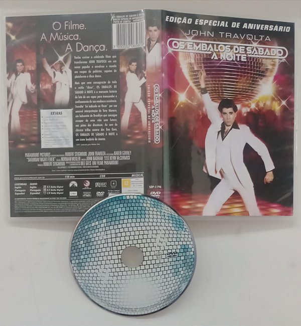 Dvd os Embalos de Sábado À Noite - Edição Epsecial de Aniversário Editora John Badham [usado]