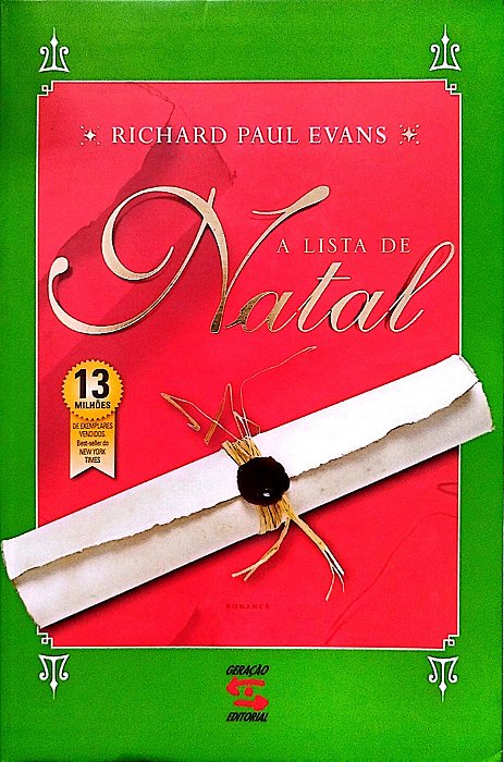 Livro a Lista de Natal Autor Evans, Richard Paul (2010) [seminovo]