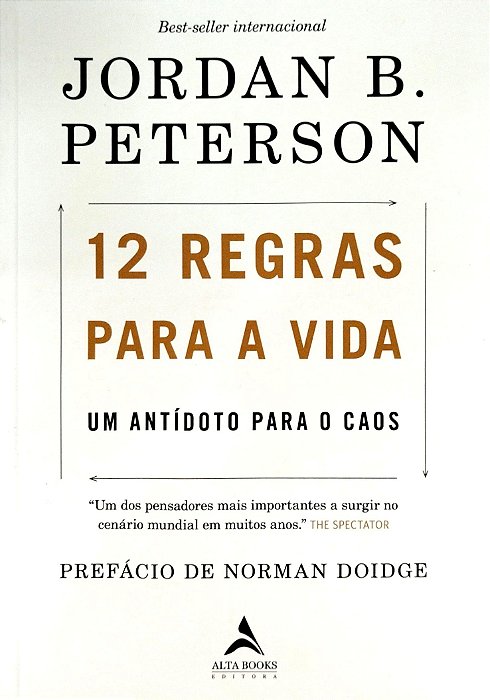 Livro 12 Regras para a Vida Autor Peterson, Jordan B. (2018) [seminovo]