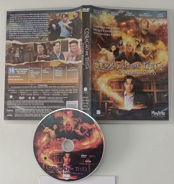 Dvd Coração de Tinta - o Livro Mágico Editora Iain Softley [usado]