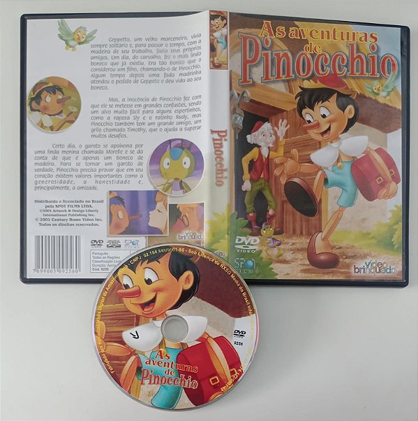 Dvd as Aventuras de Pinocchio Editora [usado]