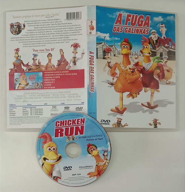 Dvd a Fuga das Galinhas Editora Peter Lord e Nick Park [usado]
