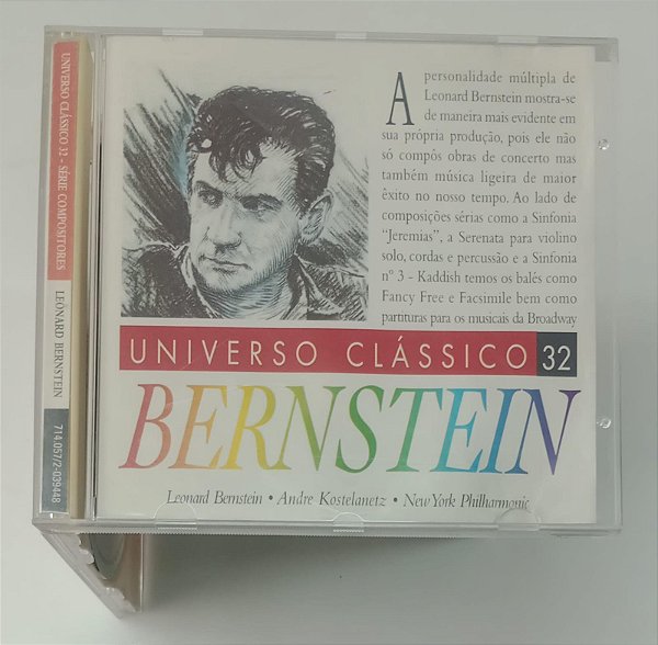 Cd Bernstein - Universo Clássico 32 Série Compositores Interprete Leonard Bernstein, Andre Kostelanetz, New York Philharmonic [usado]