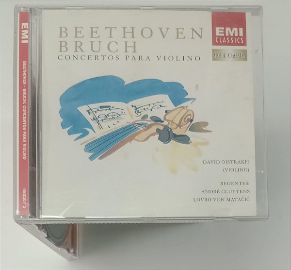 Cd Beethoven / Bruch - Concertos para Violino Interprete David Oistrakh, André Cluytens, Lovro Von Matacic, London Symphony Orchestra (1996) [usado]