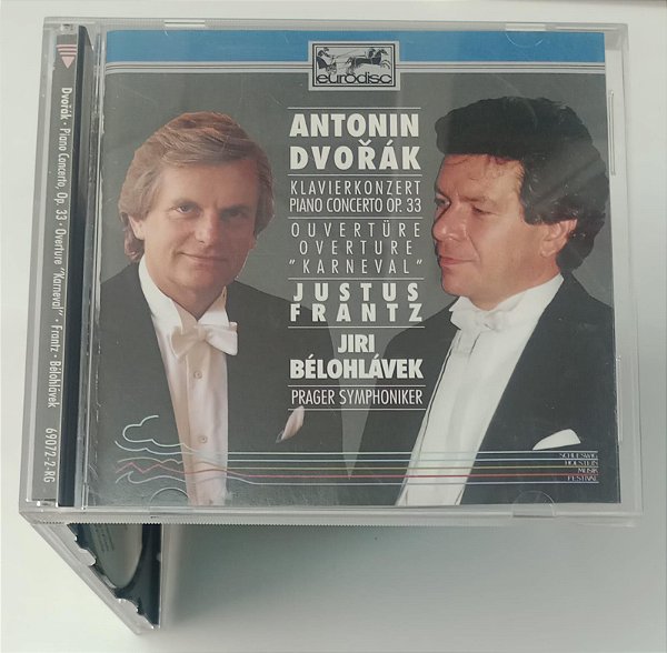 Cd Dvorak Piano Concerto Op. 33 Overture Karneval - Justus Frantz, Jiri Bélohlávek & Prager Symphoniker Interprete Justus Frantz, Prager Symphoniker, Jiri Bélohlávek (1990) [usado]