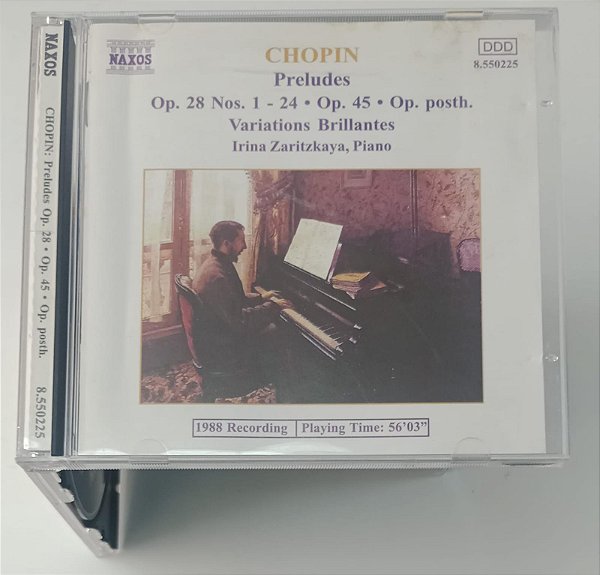 Cd Chopin - Preludes Op. 28 N° 1 - 24 / Op. 45 / Op. Posth. Interprete Irina Zaritzkaya (1998) [usado]