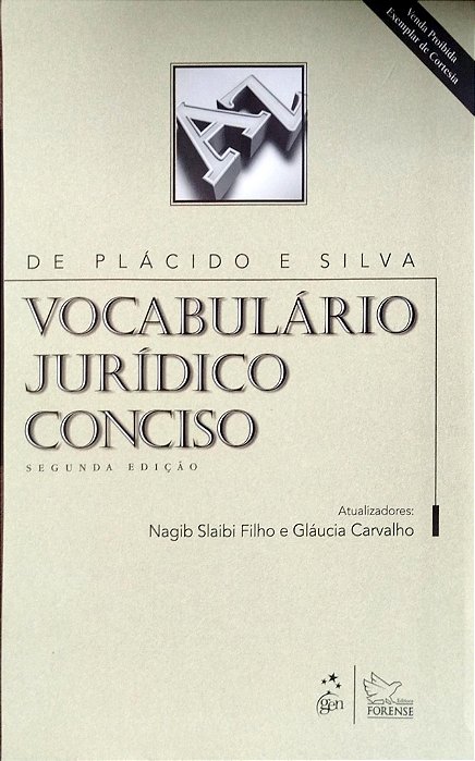 Livro Vocabulário Jurídico Conciso Autor Silva, de Plácido e (2010) [seminovo]