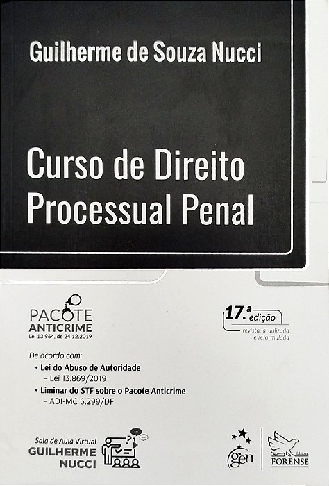 Livro Curso de Direito Processual Penal Autor Nucci, Guilherme de Souza (2020) [seminovo]