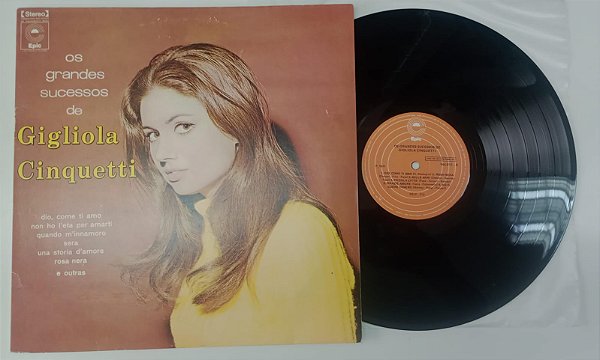 Disco de Vinil os Grandes Sucessos de Gigliola Cinquetti [lp 1971] Interprete Gigliola Cinquetti (1971) [usado]