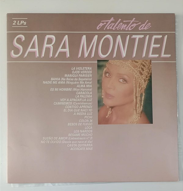 Disco de Vinil o Talento de Sara Montiel [2 Lps 1986] Interprete Sara Montiel (1986) [seminovo]