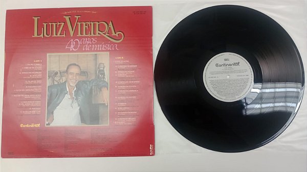 Disco de Vinil Luiz Vieira - 40 Anos de Música [lp 1986] Interprete Luiz Vieira (1986) [usado]