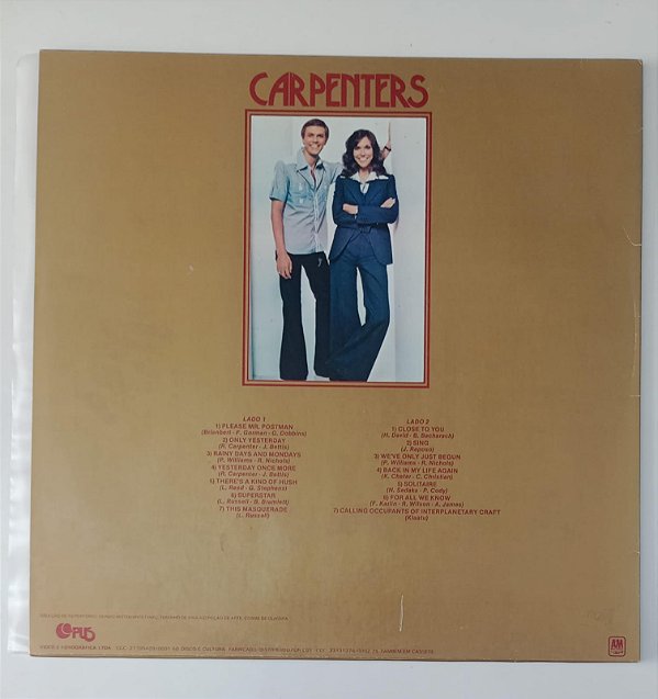 Disco de Vinil Carpenters - Just Hits [lp 1982] Interprete Carpenters (1982) [seminovo]
