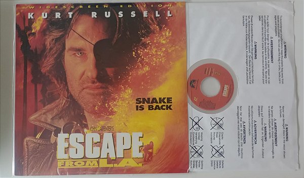 Disco de Vinil [laserdisc - Filme] Escape From L.a. (fuga de Los Angeles) Interprete Kurt Russell, Stacy Keach e Outros Atores (1997) [seminovo]