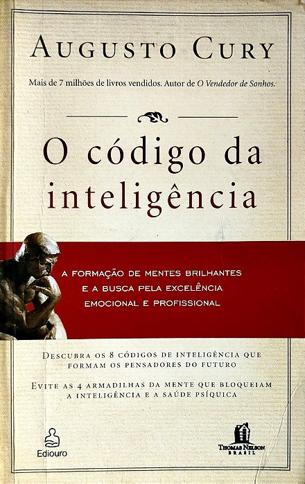 Livro o Código da Inteligência Autor Cury, Augusto (2008) [usado]