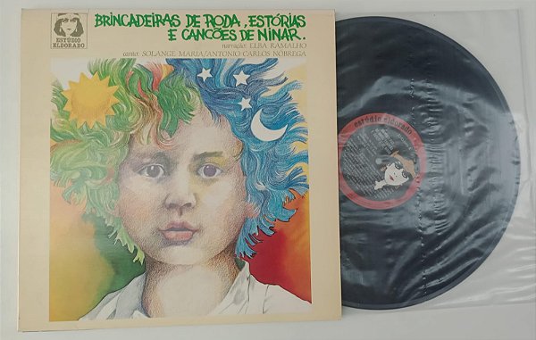 Disco de Vinil Brincadeiras e Roda, Estórias e Canções de Ninar Interprete Elba Ramalho, Solange Maria e Antonio Carlos Nóbrega [seminovo]