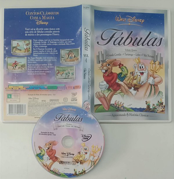 Dvd Fábulas Vol. 4 - a Grande Corrida / a Tartaruga e a Lebre / o Rei Netuno Editora [usado]