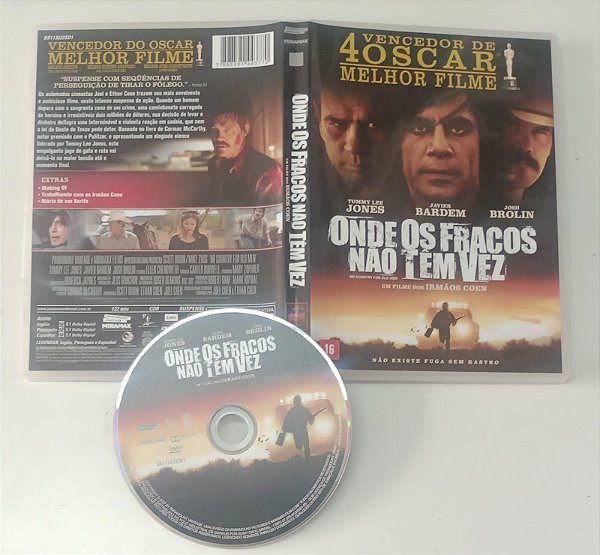 Dvd onde os Fracos Não Têm Vez Editora Joel Coen e Ethan Coen [seminovo]