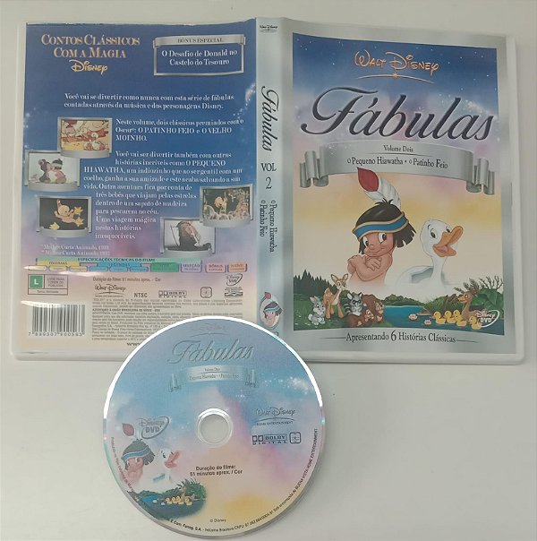 Dvd Fábulas Vol. 2 - o Pequeno Hiawatha / o Patinho Feio Editora [usado]