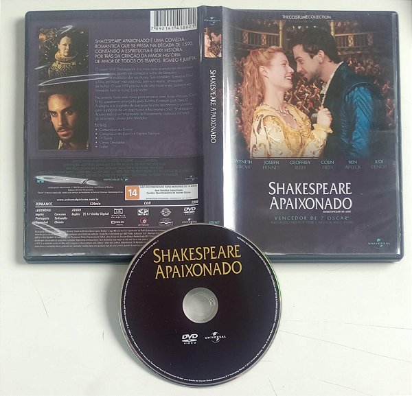 Dvd Shakespeare Apaixonado Editora John Madden [seminovo]