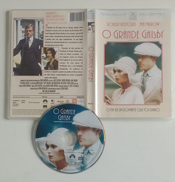 Dvd o Grande Gatsby (1974) Editora Jack Clayton [seminovo]