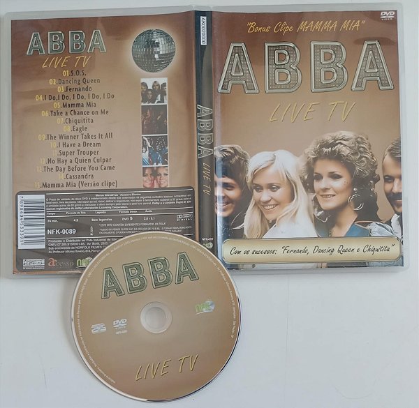 Dvd Abba - Live Tv Editora [usado]