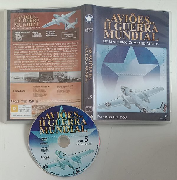 Dvd os Aviões da Segunda Guerra Mundial Vol.5 - Estado Unidos / os Lendários Combates Aéreos Editora [usado]