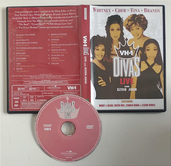 Dvd Vh-1 Divas Live (com Elton John) Editora [usado]