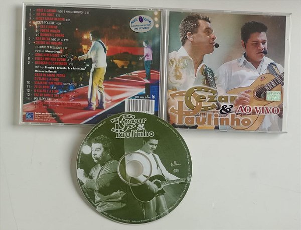 Cd Cezar & Paulinho - ao Vivo Interprete Cezar e Paulinho (2002) [usado]