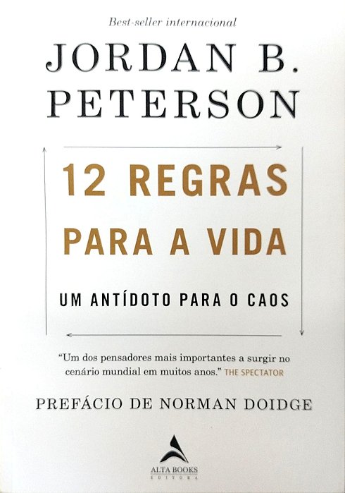 Livro 12 Regras para a Vida Autor Peterson, Jordan B. (2018) [seminovo]