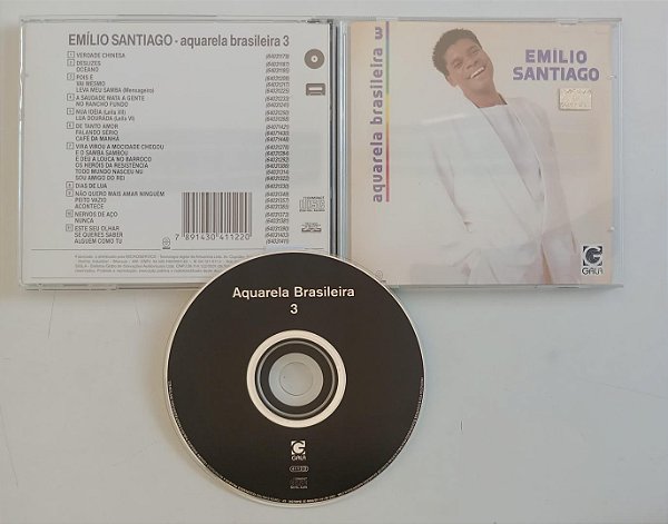 Cd Emílio Santiago - Aquarela Brasileira 3 Interprete Emílio Santiago [seminovo]