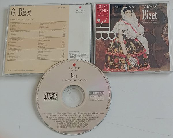 Cd Bizet / L''arselienne / Carmen - London Festival Orchestra Interprete London Festival Orchestra (1992) [usado]